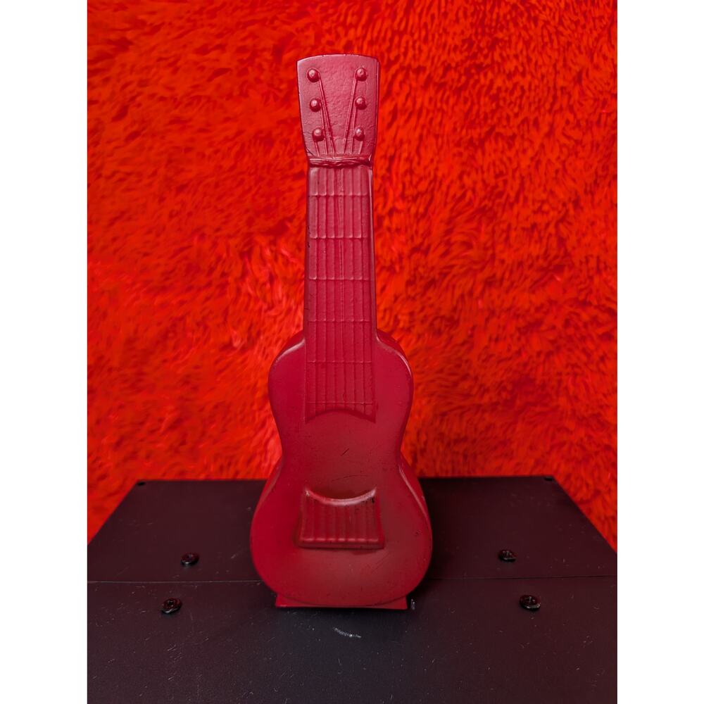 Vintage Red Glass Guitar w/Marbles Home Dopamine Decor